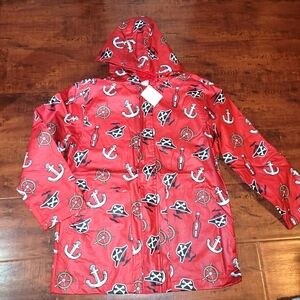 New Pirate Gymboree Raincoat Size L (10-12).